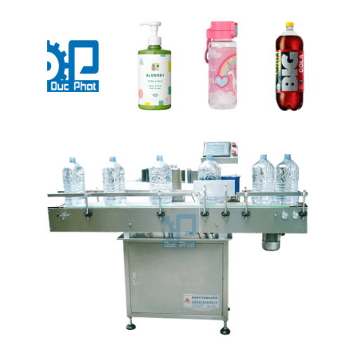 Máy dán nhãn tự động chai to Đức Phát