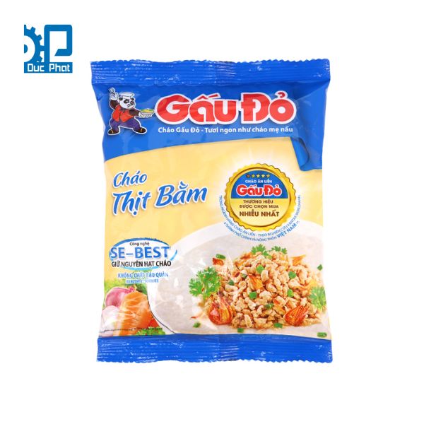 Đóng gói cháo ăn liền sấy khô dạng bột hạt