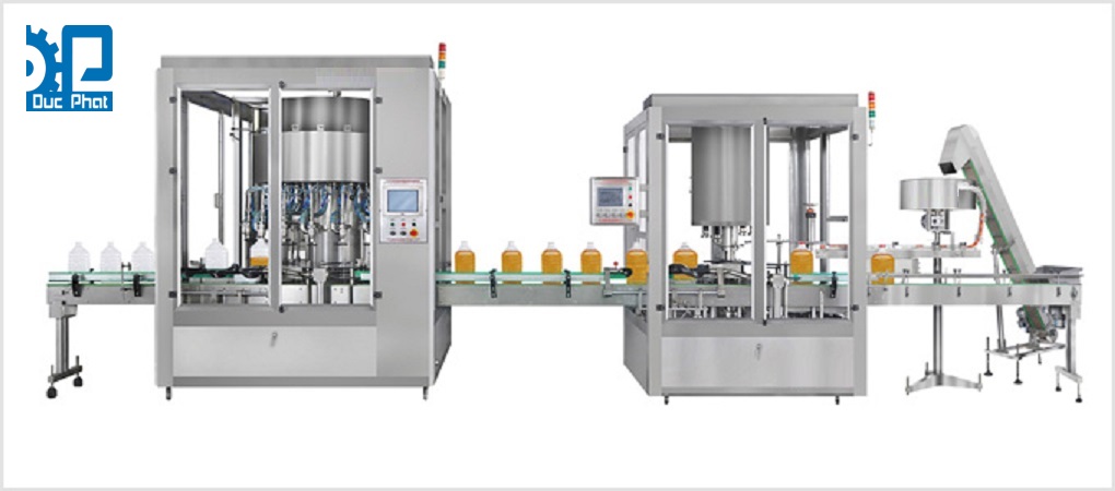 Dây chuyền chiết rót can dầu 5L