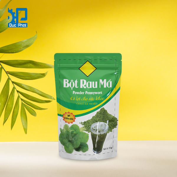 Bột rau má đóng túi zipper