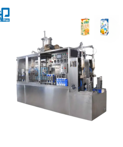 Máy chiết rót nước hoa quả hộp giấy bán tự động