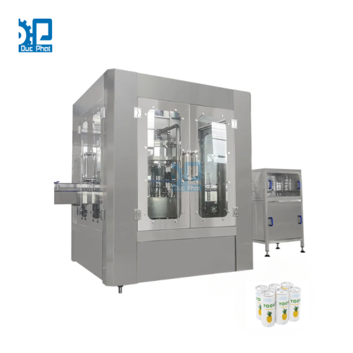 Máy chiết rót nước trái cây đóng lon tự động