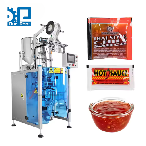 Máy chiết túi tương ớt, tương cà túi 3 biên