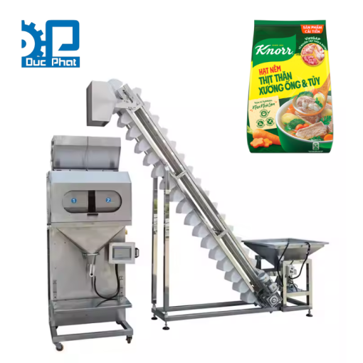 Máy đóng gói hạt nêm cân định lượng đóng bao bán tự động