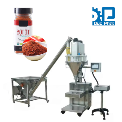 Máy chiết lọ ớt bột bán tự động
