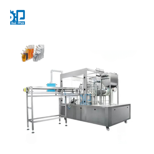 Máy đóng gói nước tương túi sẵn gắn nắp