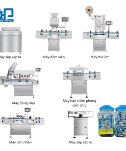 Dây chuyền đóng lọ kẹo mút tự động