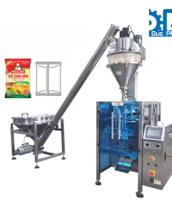 Máy đóng gói bột chiên giòn, chiên xù máng cổ áo cấp liệu tự động (trọng lượng > 200 gam)